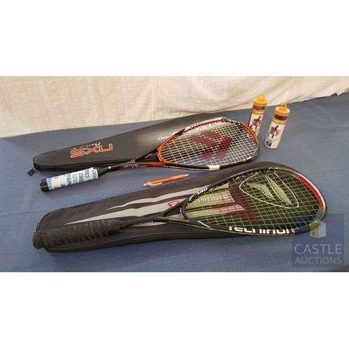 807J - 2 x Squash Racquets (Tecnifibre & TecnoPro)
Together With 2 Tubes Of Squash Balls, 3 In Each.