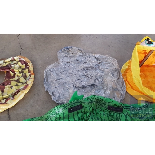 809J - 6 x Pool Inflatable's Together With A Pump. A/F