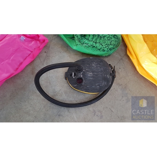 809J - 6 x Pool Inflatable's Together With A Pump. A/F