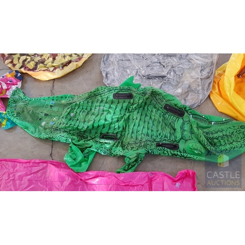 809J - 6 x Pool Inflatable's Together With A Pump. A/F