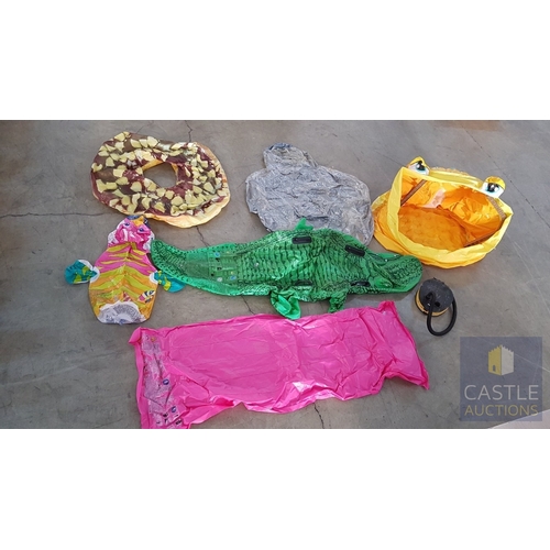 809J - 6 x Pool Inflatable's Together With A Pump. A/F