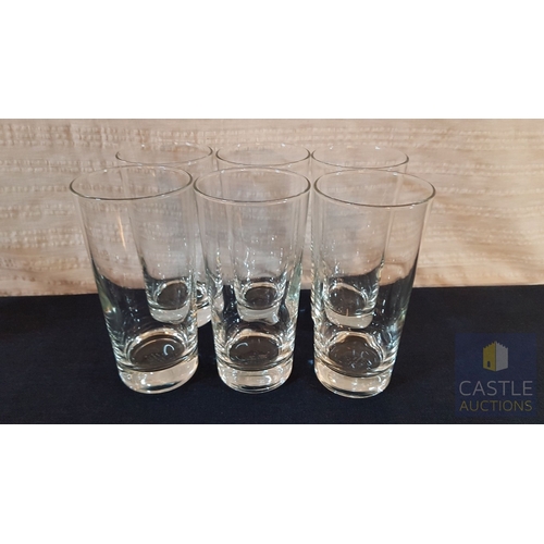 811J - Assorted Kitchen Collection; Set of 6x Ordinary Water Glasses, Royal Blue Glasses Bowls, Floral Shap... 