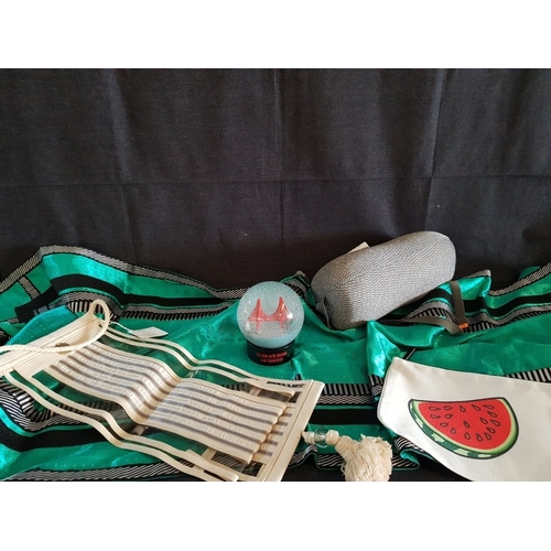 815J - Assorted Collection Home Items: Souvenir from USA, Toiletry Bag, Table Runner (Approx. 146cm x 49cm)... 