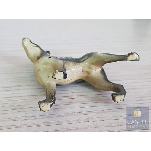 823J - Vintage Hard Plastic Mini  Doberman Pincher Dog Family, Made in Hong Kong, (3)