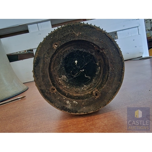 848J - Fascinating 'Potential' Lamp Base! A Vintage Wall Paper Printing Roll with Repeating Decorative Rais... 