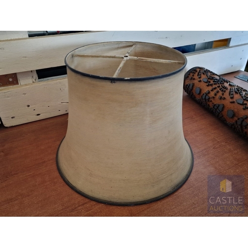 848J - Fascinating 'Potential' Lamp Base! A Vintage Wall Paper Printing Roll with Repeating Decorative Rais... 