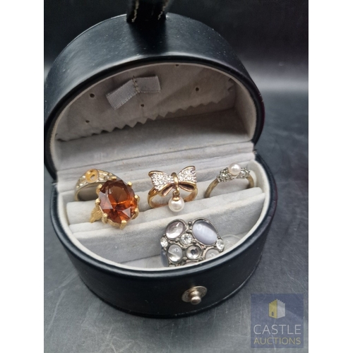 Collection of Various Rings with 2x Rings Organizers, See Multiple Photos.