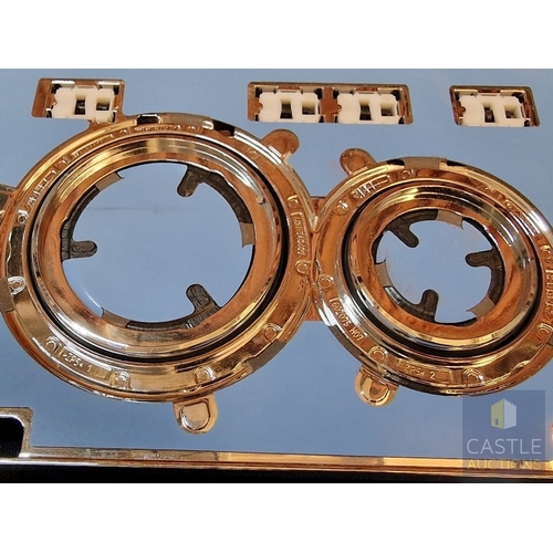 571M - Genuine 'Geberit'  Dual Flush Plate Mounting Frame Assembly Chrome, Unused, Original Box (Bathroom A... 