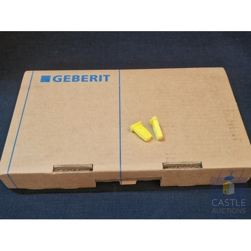 571M - Genuine 'Geberit'  Dual Flush Plate Mounting Frame Assembly Chrome, Unused, Original Box (Bathroom A... 