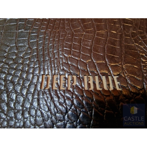 572M - Handmade Clutch bag by Cypriot Designer, Leather Effect and Brass Details
