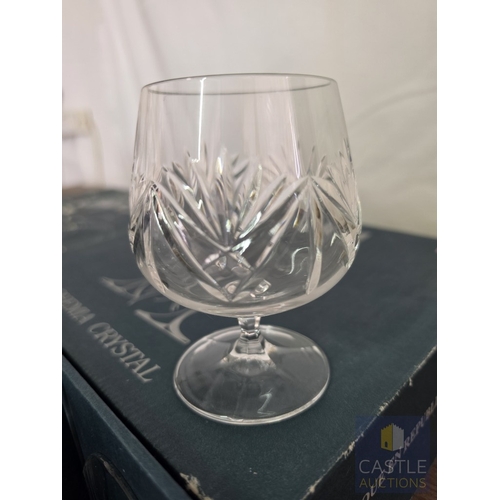 591M - 2 x Boxes of 6 'Mirell' Bohemia Crystal Glasses; Old Fashioned Whisky Goblets / Tumblers (320ml) and... 
