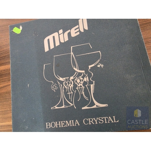 591M - 2 x Boxes of 6 'Mirell' Bohemia Crystal Glasses; Old Fashioned Whisky Goblets / Tumblers (320ml) and... 