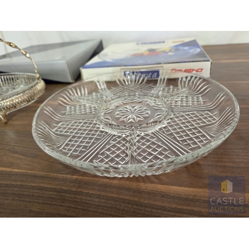 597M - 'Selecta' Round Glass Anti-Pasta / Snack Dish, with Original Box, Made in Italy, (Approx. Ø: 30cm), ... 