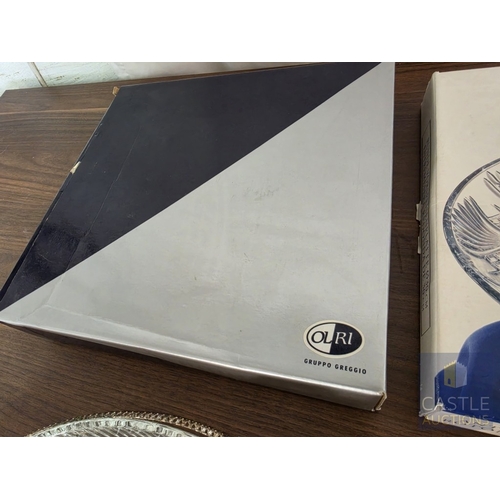 597M - 'Selecta' Round Glass Anti-Pasta / Snack Dish, with Original Box, Made in Italy, (Approx. Ø: 30cm), ... 