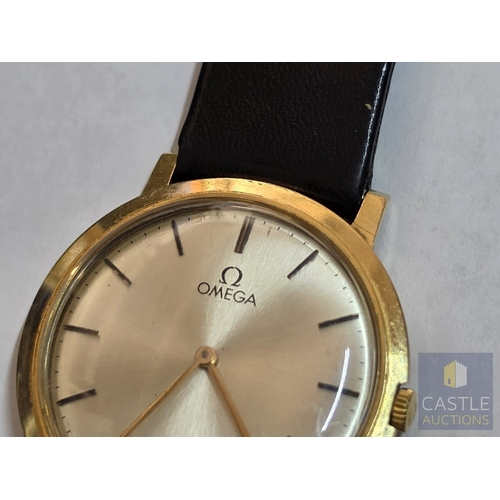 598M - Vintage OMEGA 18ct Gold Gent's Wrist Watch, (Ref: 111.022), Ultra Thin Dress Watch, Circa 1962 with ... 