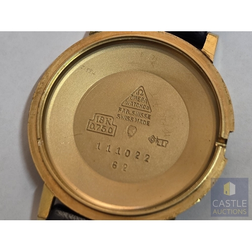 598M - Vintage OMEGA 18ct Gold Gent's Wrist Watch, (Ref: 111.022), Ultra Thin Dress Watch, Circa 1962 with ... 