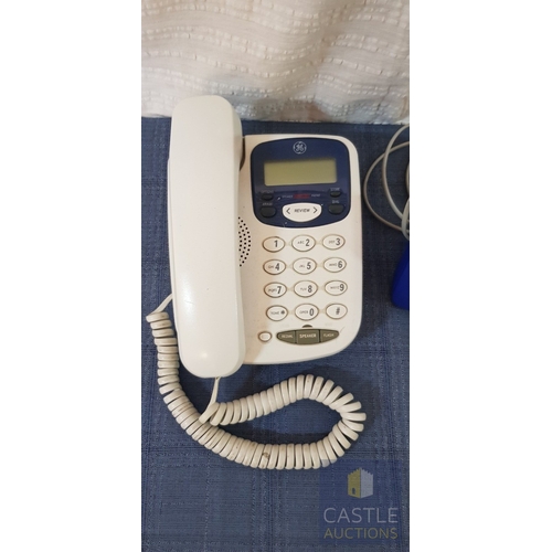 637M - Corded Landline Phone, Together with a Gigaset Cordless Phone, (2)