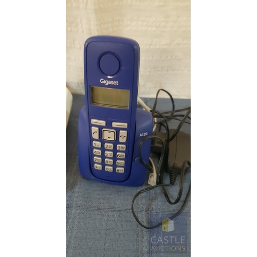 637M - Corded Landline Phone, Together with a Gigaset Cordless Phone, (2)
