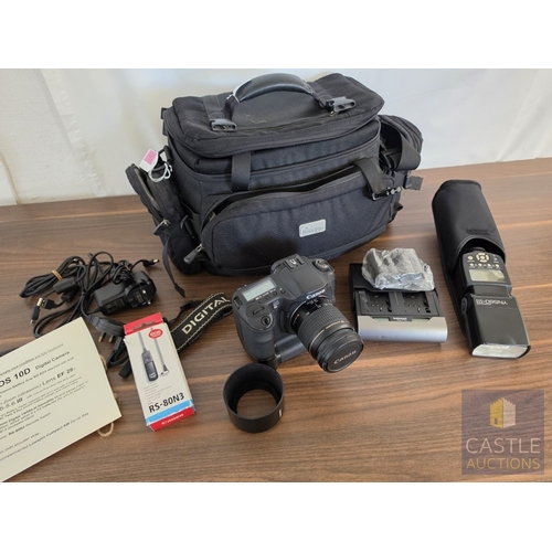 697M - Canon EOS 10D Digital SLR Camera Lot; Comprising Canon EOS 10D Body, Canon EF 28-80mm Zoom Lens, BG-... 