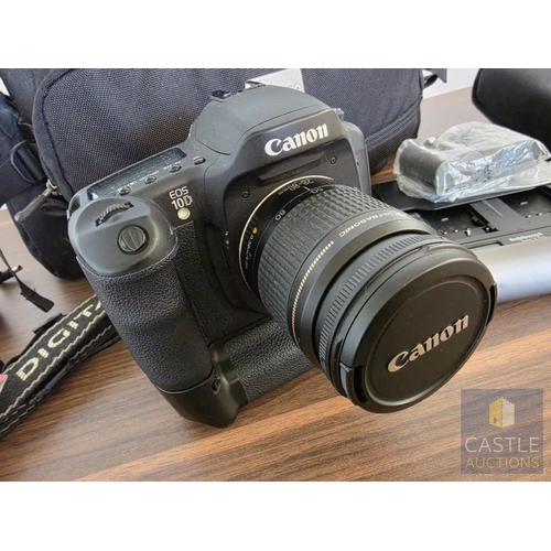 697M - Canon EOS 10D Digital SLR Camera Lot; Comprising Canon EOS 10D Body, Canon EF 28-80mm Zoom Lens, BG-... 