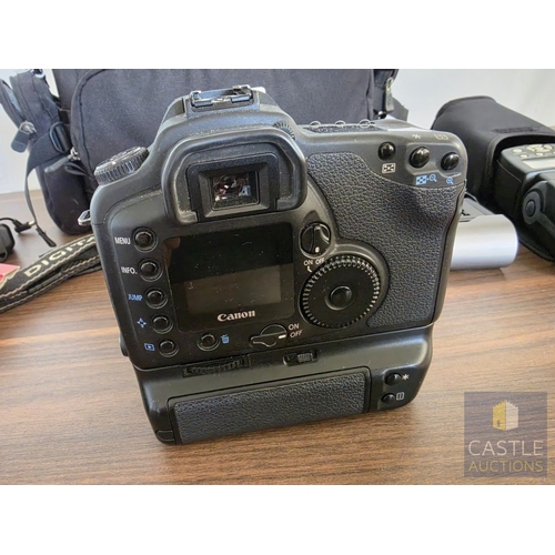 697M - Canon EOS 10D Digital SLR Camera Lot; Comprising Canon EOS 10D Body, Canon EF 28-80mm Zoom Lens, BG-... 