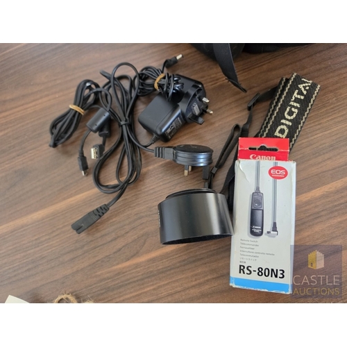 697M - Canon EOS 10D Digital SLR Camera Lot; Comprising Canon EOS 10D Body, Canon EF 28-80mm Zoom Lens, BG-... 