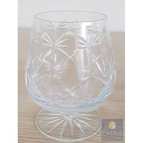 681M - Highly Ornate Cognac Balloon Glass.