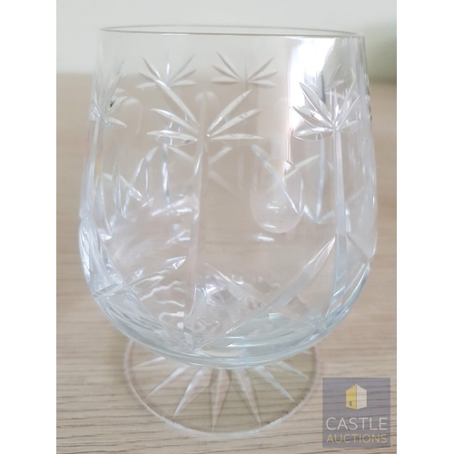 681M - Highly Ornate Cognac Balloon Glass.