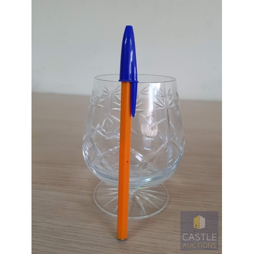681M - Highly Ornate Cognac Balloon Glass.