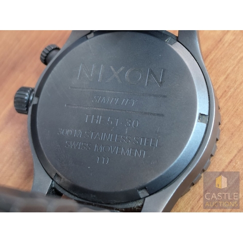 685L - NIXON 'Simplify' Oversized Stainless Steel 300m Sports / Diving Watch, (Model: THE51-30), with Swiss... 