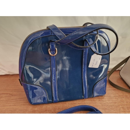 688B - 2 x Ladies Handbags; 'Jasper Conran' Beige Colour with Brown Handles & Strap, Yellow Zip Attachments... 