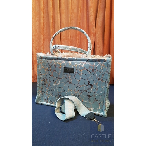 689M - SORENA Crystalia- Sky Large Tote Bag Made in Greece, Un-Used.