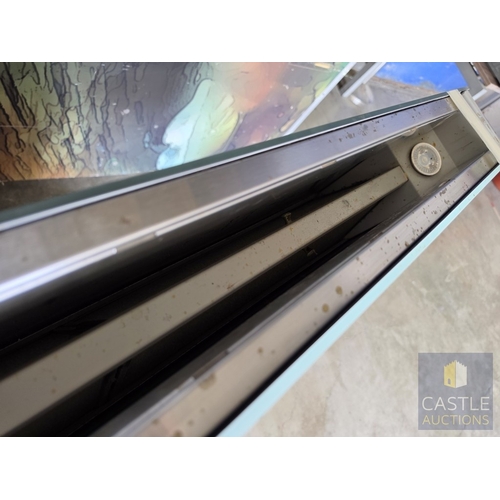 695M - MIELE Stainless Steel & Glass Designer Extractor Hood / Canopy, of Suspended Island Form (Double Sid... 