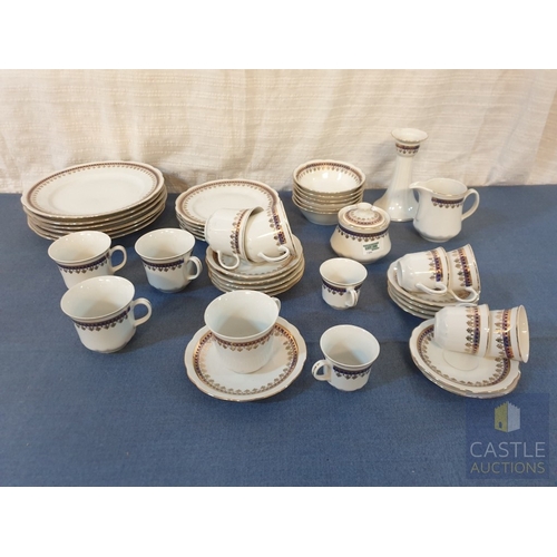 702H - Incomplete Polish (Chmielow) Porcelain Dinner Set. 
(44 Pieces).