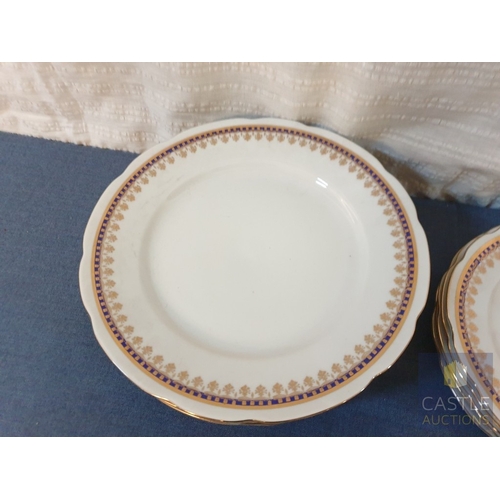 702H - Incomplete Polish (Chmielow) Porcelain Dinner Set. 
(44 Pieces).
