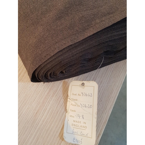 703K - Roll of Fabric / Material for Suit Making or Upholstery, Made in England, (Approx. W: 150cm), (see m... 