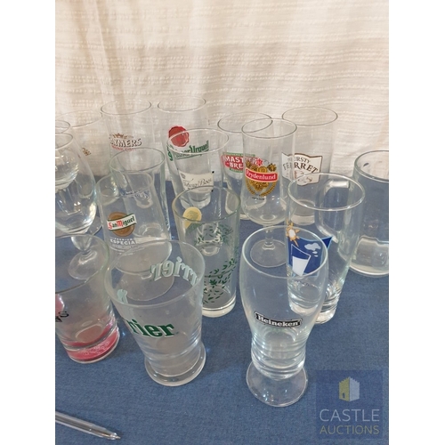 704H - Large Collection Of Branded Drinking Glasses. (26)