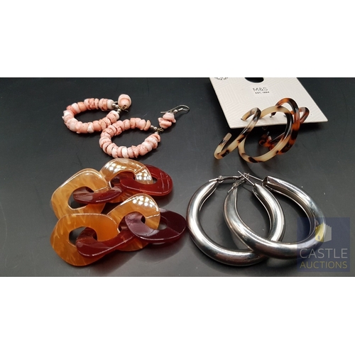 712H - Collection of Earring in Various Style, Shape and Color, (5x Pair)