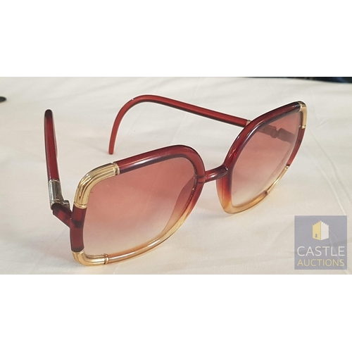 723H - Collectible Retro Sunglasses, Circa 70s-80s, 4x Different Pairs with Cases, See Multiple Photos, (4)