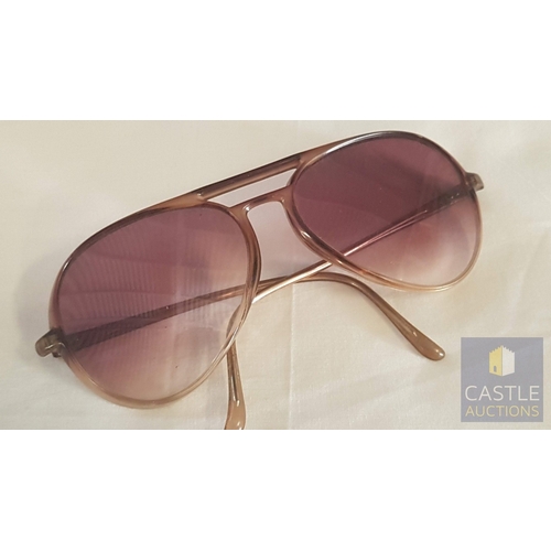 723H - Collectible Retro Sunglasses, Circa 70s-80s, 4x Different Pairs with Cases, See Multiple Photos, (4)