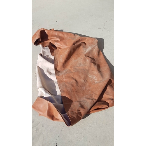 724F - Motorbike Cover; Brown Colour Leather Effect Material, (Approx. 130cm x 100cm x 63cm), A/F