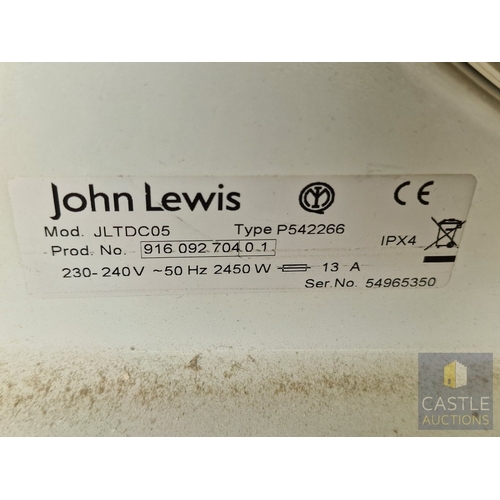 727L - JOHN LEWIS Condenser Tumble Dryer, Model: JLTDC05, Untested.