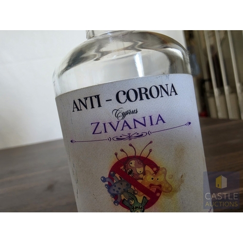 728L - Lion Spirit 'Anti-Corona' Cyprus Zivania, Limited Edition #428/500, Bottled by Lambouri Winery, Kato... 