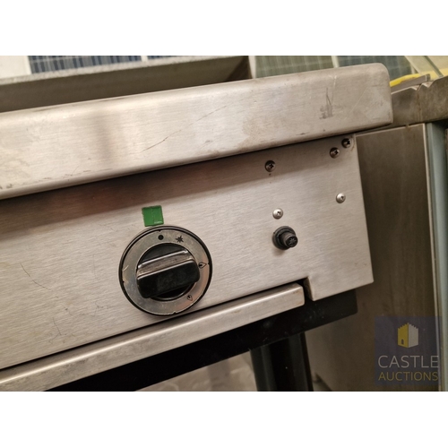 734L - KONCAR Stainless Steel / Commercial Gas Griddle / Charcoal Combo Unit on Stand, (Nb. One Leg 'End' M... 
