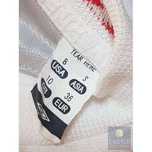 756L - England Home Football Shirt 2005-2007, White, Umbro, Size 10 (Woman).
