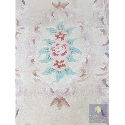 819J - Oriental Chines Floral Design Rug in Pastel Colors (Approx. 151cm x 91cm)
