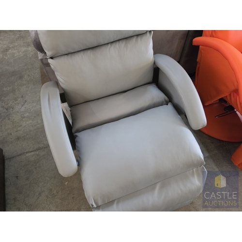 197A - Grey Colour Reclining & Swivel Armchair,    * Unused * - Furniture Stock Clearance, RRP 349 Euros *