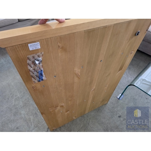 750P - Wall Hanging Solid Wood Shelf & Coat Hooks, (Approx. 80 x 103cm)

* Unused * - Furniture Stock Clear... 