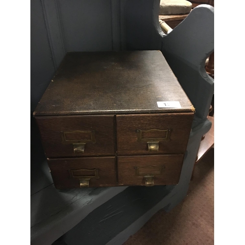 133 - Desk filing cabinet with four drawers.