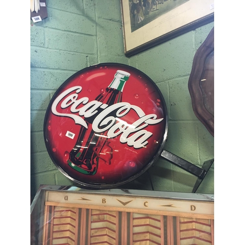 509 - COCA COLA advertising light box.